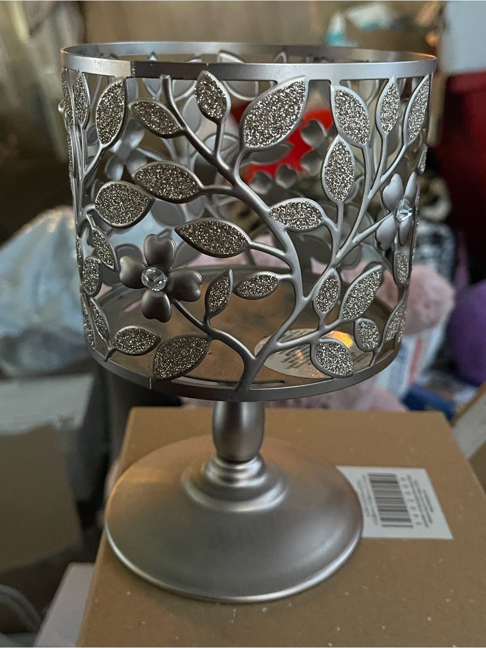 Bath and body works leaves 3 wick candle holder
